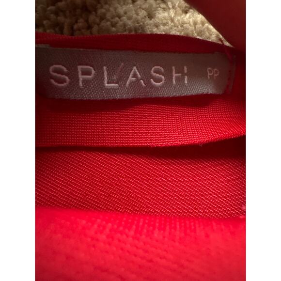 Red sexy tight halter top back zipper closing by Splash size small petite - Picture 12 of 12